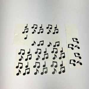 Mrs. Grossman's Music Notes Large Black Stickers Vintage